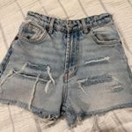 ZARA  High-Rise Wash Light Jean shorts Photo 0