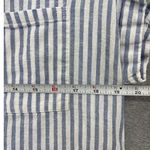 Lola River Women's Button Down Shirt Striped Sz Large Short Cuffed Sleeve Linen Photo 5