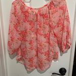 Abercrombie & Fitch Vintage Boho Sheer Pink Floral Blouse Photo 3