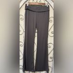 SheIn EZWear Solid Flare Pants with Low-waist Foldover Waistband Photo 1