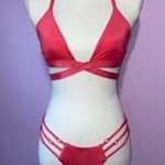 Beach Bunny Bikini Set Women L Swimwear Lingerie Bandage Wrap Skimpy Cheeky Sexy Photo 0