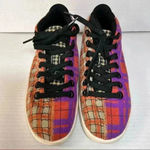 Allbirds WOMENS SIZE 8 WOOL PIPER TARTAN PLAID BRIGHT COLORS PURPLE ORANGE FUNKY Photo 1