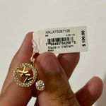 Michael Kors Gold-Tone Encircled Logo Open Ring Size 8 Photo 10
