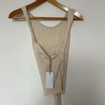 Greylin  Cream Knit Halter Tie-Back Top NWT Size Small Summer Photo 3