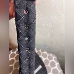 Kurt Geiger NWT Black Charcoal Grey Quilted Crossbody/Belt Bag tweed zip top Photo 5