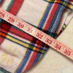 Ralph Lauren LRL  Plaid Fleece Nightgown Women's Size Medium Snowflakes Pockets Photo 4