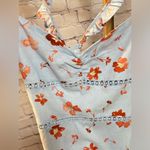 ZARA  LINEN BLEND CROSS BACK FLORAL PRINT MIDI MAXI DRESS size small NWT Photo 4