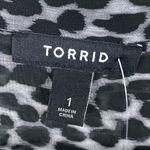 Torrid NEW Chiffon Kimono Shirt Cheetah Animal Print Women's Size 1X Button Down Photo 6