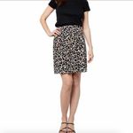 Leota Brown Tan Beige Giraffe Animal Print Pull-On Wrinkle Free Mini Skirt NWT Photo 3