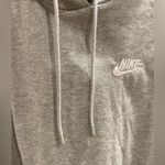 Nike Sportswear Cropped Round Hem Grey Hooded Jersey - Size Small Photo 7