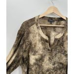 Sami & Jo  Tunic Women 3X Brown Cream Tie Dye Roll Tab Artsy Dark‎ Goth Grunge Photo 5