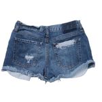 Aeropostale AERO  Cheeky Skimpy Short Shorts Blue Jeans Distressed Sz 4 HIGH RISE Photo 2