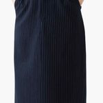 Grey Lab Pinstripe Maxi Dark Navy Skirt Photo 3
