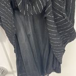 Chelsea and Violet  Small Black, Silver Beaded Keyhole Neckline Long Sleeve Dress Photo 7