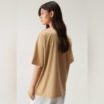 Nasty Gal Relaxed Fit Crew Neck Tee in Beige Photo 1