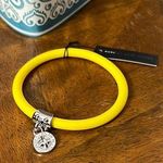 Marc by Marc Jacobs NWT  Yellow Silicone Stretch Bracelet with Silver Charm Photo 0