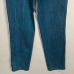 Vintage Jeans Yoke Front Seams Blue Greenish Women Mom Jeans Unique Retro Dyed Size 10 Photo 4