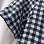 Elegant Black and White Checkered Midi Dress Photo 1