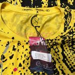 NWT, Crystal Rock By Christian Audigier Long Sleeve Shirt Limited Edition Sz S Yellow Photo 11