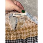 Roberta Roller Rabbit Roller Rabbit Womens Medium Popover Orange Blue Hounds Tooth Print Chiffon Sheer Photo 3