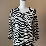 Carmen Marc Valvo | Zebra Stripe Cardigan Sz XL Photo 0