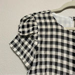 Dress the Population Cosmopolitan  Black/White Gingham Tie Front Crop Blouse Photo 7