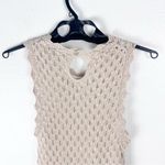 J.Crew Pointelle Sleeveless Crochet Knit Lined Sleeveless Sweater Dress Medium Photo 7