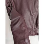 All Saints Balfern Leather Biker Jacket In Deep Berry Size 2 Photo 10