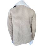 Faded Glory  Faux Suede, Sherpa, & Ribbed Sweater Jacket (M) Photo 3