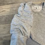 Walter Baker  grey knit ruched puff ruffle sleeve top womens size medium E9 Photo 3