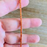 Free People Delicate Everyday Rhinestone Necklace NWT Orange Gold Photo 3