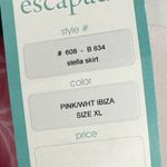 Escapada  Geometric Lightweight Beachy Popover Mini Skirt Women’s Sz XL Photo 4