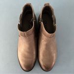 Abeo Yana Gray Leather Snakeskin Buckle Ankle Boots Size 6 Photo 5