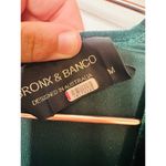 Bronx & Banco Emerald Green Velvet Wrap Waist Long Sleeves Jumpsuit Size Medium Photo 11