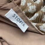 Storia Cottagecore floral Brown Floral Square Neck Dress with puffy sleeve feminine Photo 12