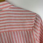 Tommy Bahama Tommy‎ Bahama Linen Ocean Surf Stripe Shirt Size XS Passion Peach Button Down Photo 2