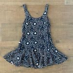 Free People  zip back fit flare ruffle printed mini dress Photo 0