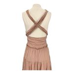 NEW Erika Pena Selma Sleeveless V neck Convertible Maxi Dress Size M/L Tan Photo 12