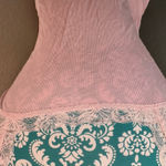 Y2K tank soft pink top. NWOT. Lace top. Size L Photo 5