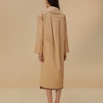 Farm Rio Ran Nude Cotton Pocket Trench Coat Photo 12