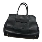 Rebecca Minkoff MAB Carryall Tote Black Leather Large Purse Metal Feet Spacious Photo 0