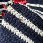 Red Valentino London Kaye Long Sleeve Knit Sweater Dress Stripes Crochet Medium Photo 9