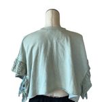 Altar'd State NWOT Altar'd Kaia Crochet Flutter Sleeve Top Photo 7