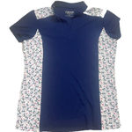 IZOD  Top Women's Size  Blue Golf Cart Print Short Sleeve Comfort Logo Summer Med Photo 0