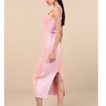 Lulus NWOT Radiant Personality Pink Color Block Ribbed Knit Sweater Midi Dress Size XXS Photo 1