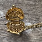 Vintage Gold Purse Long Chain Necklace Photo 3