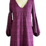 Maeve  By Anthropologie Lace A-Line Knit Bishop Sleeve V-Neck Dress Size XS Photo 2