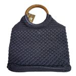 The Sak NWT Vintage Ashbury Heights Navy Blue Crochet Top Handle Bag Handbag Photo 2