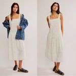 Free People  Dainty Ethereal Cottage Primavera Lace Eyelet Midi Dress White XL Photo 6