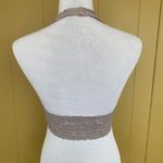 Aerie women M V-cut halter top lace bralette grey Photo 6